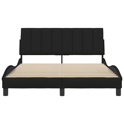 vidaXL Bettgestell ohne Matratze "Hanko" Schwarz 140x200 cm Stoff
