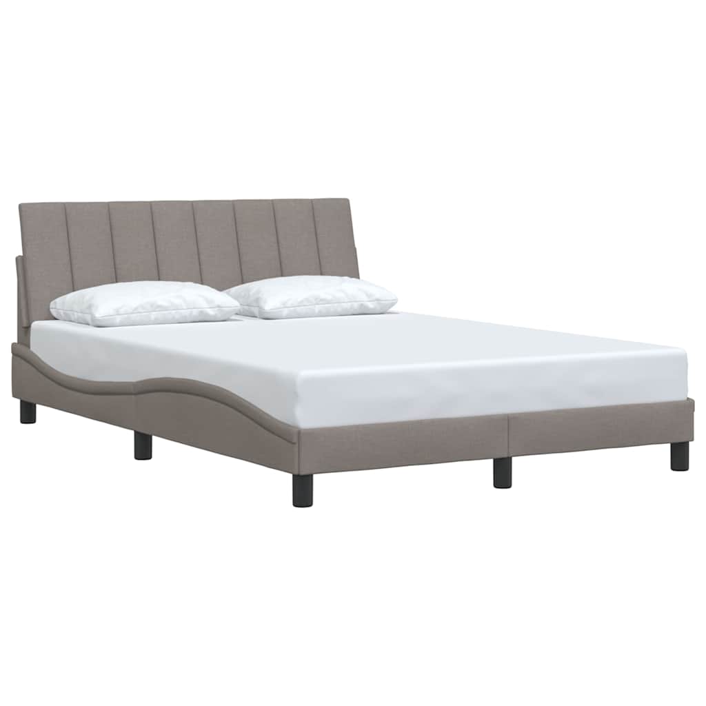 vidaXL Bettgestell ohne Matratze "Hanko" Taupe 140x200 cm Stoff