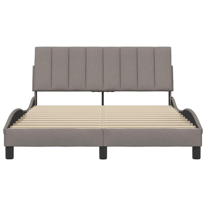 vidaXL Bettgestell ohne Matratze "Hanko" Taupe 140x200 cm Stoff