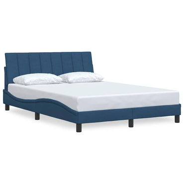 vidaXL Bettgestell ohne Matratze "Hanko" Blau 140x200 cm Stoff