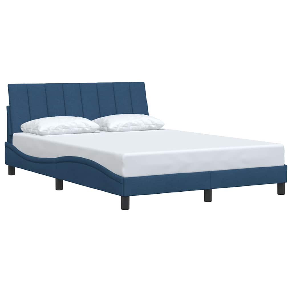 vidaXL Bettgestell ohne Matratze "Hanko" Blau 140x200 cm Stoff