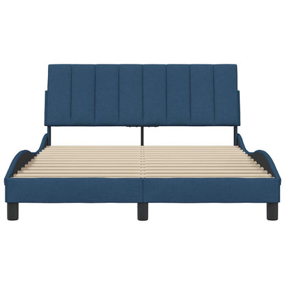 vidaXL Bettgestell ohne Matratze "Hanko" Blau 140x200 cm Stoff