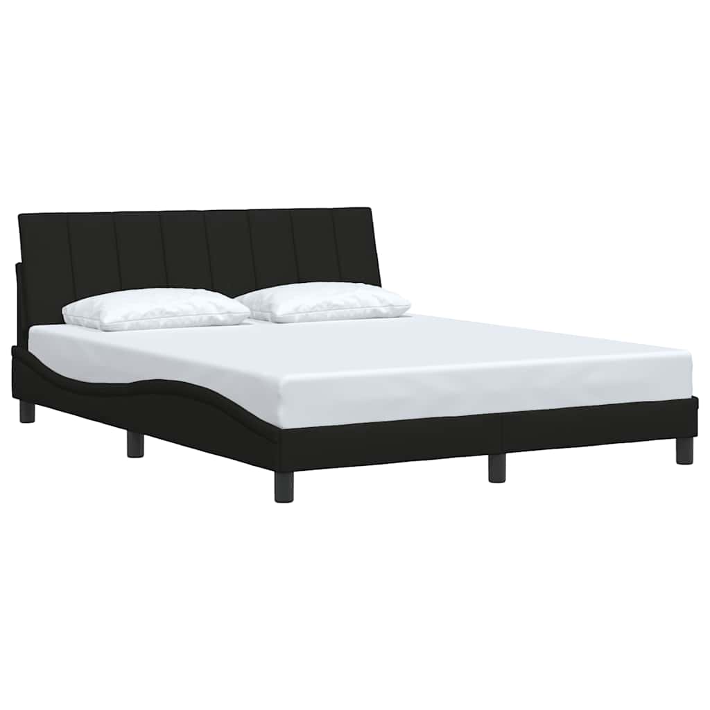 vidaXL Bettgestell ohne Matratze "Hanko" Schwarz 160x200 cm Stoff