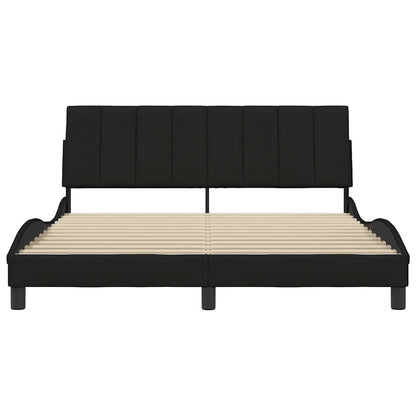 vidaXL Bettgestell ohne Matratze "Hanko" Schwarz 160x200 cm Stoff