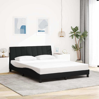 vidaXL Bettgestell ohne Matratze "Hanko" Schwarz 160x200 cm Stoff