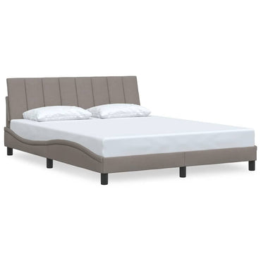 vidaXL Bettgestell ohne Matratze "Hanko" Taupe 160x200 cm Stoff