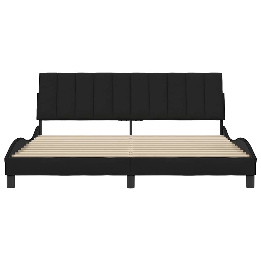 vidaXL Bettgestell ohne Matratze "Hanko" Schwarz 180x200 cm Stoff