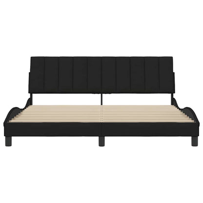 vidaXL Bettgestell ohne Matratze "Hanko" Schwarz 180x200 cm Stoff