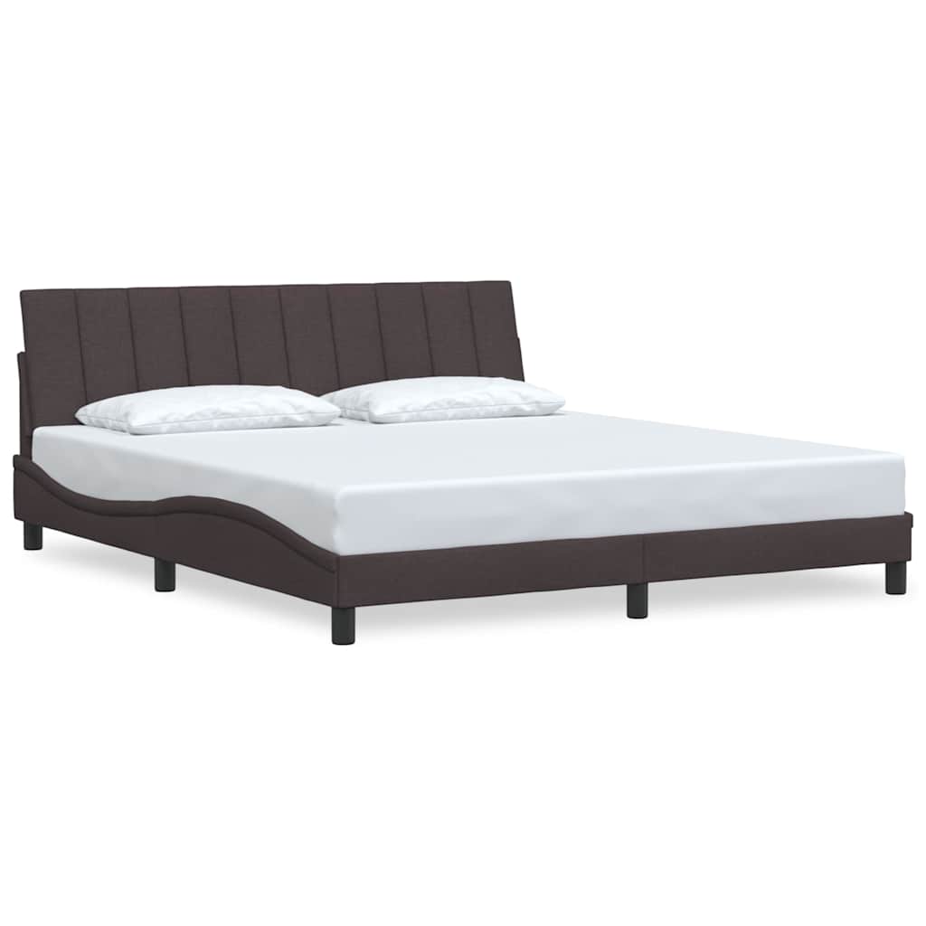 vidaXL Bettgestell ohne Matratze "Hanko" Dunkelbraun 180x200 cm Stoff