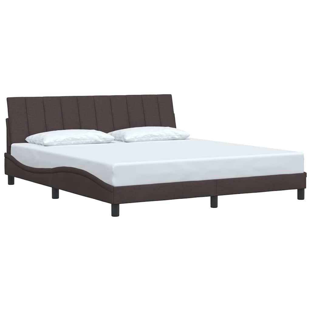 vidaXL Bettgestell ohne Matratze "Hanko" Dunkelbraun 180x200 cm Stoff