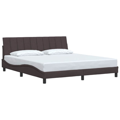 vidaXL Bettgestell ohne Matratze "Hanko" Dunkelbraun 180x200 cm Stoff
