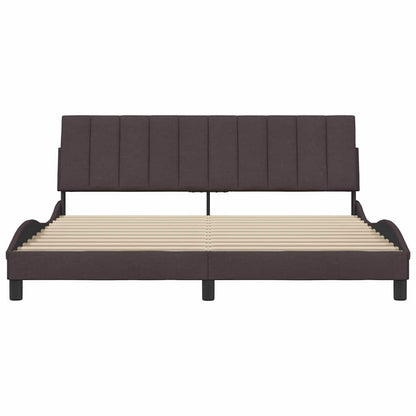 vidaXL Bettgestell ohne Matratze "Hanko" Dunkelbraun 180x200 cm Stoff