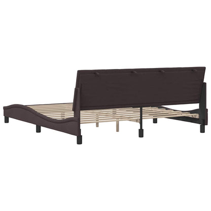 vidaXL Bettgestell ohne Matratze "Hanko" Dunkelbraun 180x200 cm Stoff