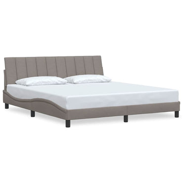 vidaXL Bettgestell ohne Matratze "Hanko" Taupe 180x200 cm Stoff