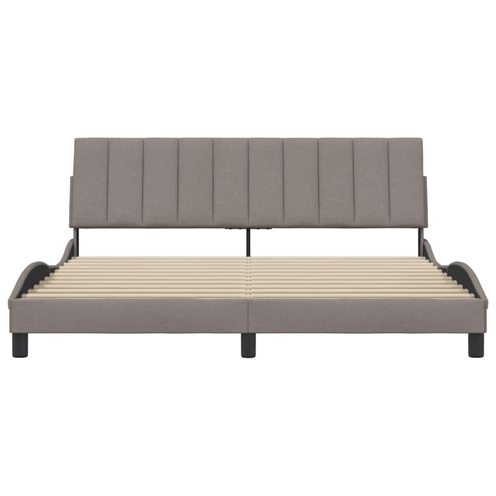 vidaXL Bettgestell ohne Matratze "Hanko" Taupe 180x200 cm Stoff