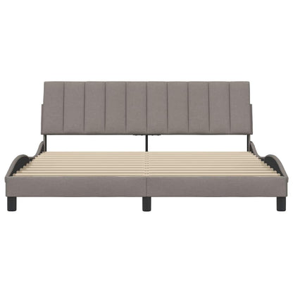 vidaXL Bettgestell ohne Matratze "Hanko" Taupe 180x200 cm Stoff