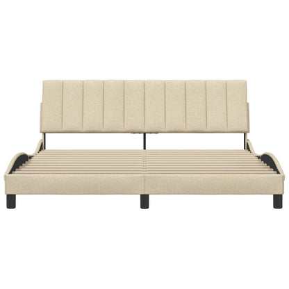 vidaXL Bettgestell ohne Matratze "Hanko" Creme 180x200 cm Stoff