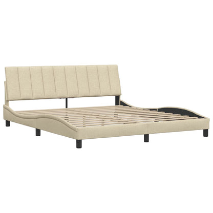 vidaXL Bettgestell ohne Matratze "Hanko" Creme 180x200 cm Stoff