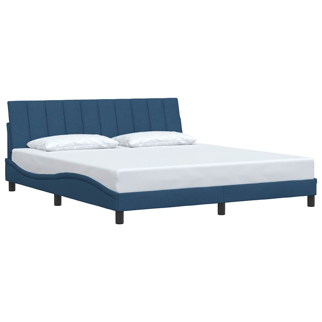 vidaXL Bettgestell ohne Matratze "Hanko" Blau 180x200 cm Stoff