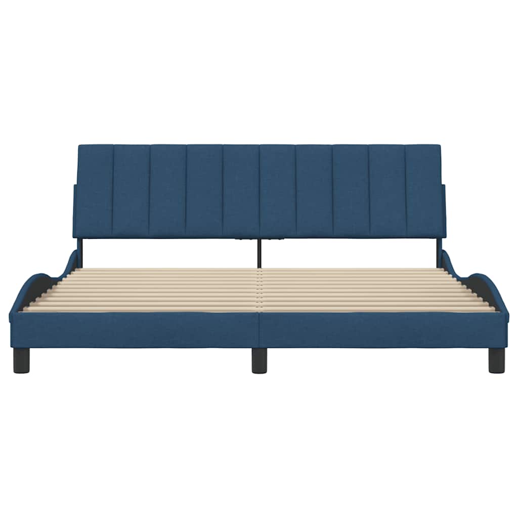 vidaXL Bettgestell ohne Matratze "Hanko" Blau 180x200 cm Stoff