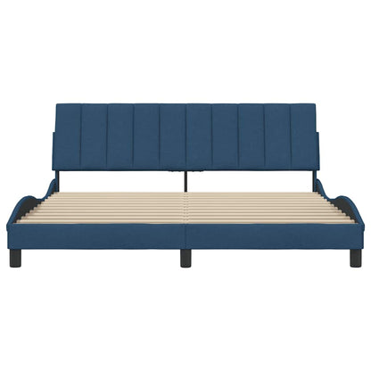 vidaXL Bettgestell ohne Matratze "Hanko" Blau 180x200 cm Stoff