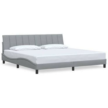 vidaXL Bettgestell ohne Matratze "Hanko" Hellgrau 200x200 cm Stoff