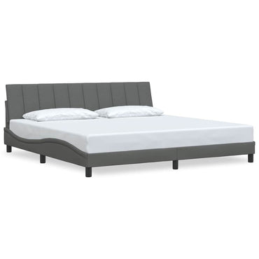 vidaXL Bettgestell ohne Matratze "Hanko" Dunkelgrau 200x200 cm Stoff