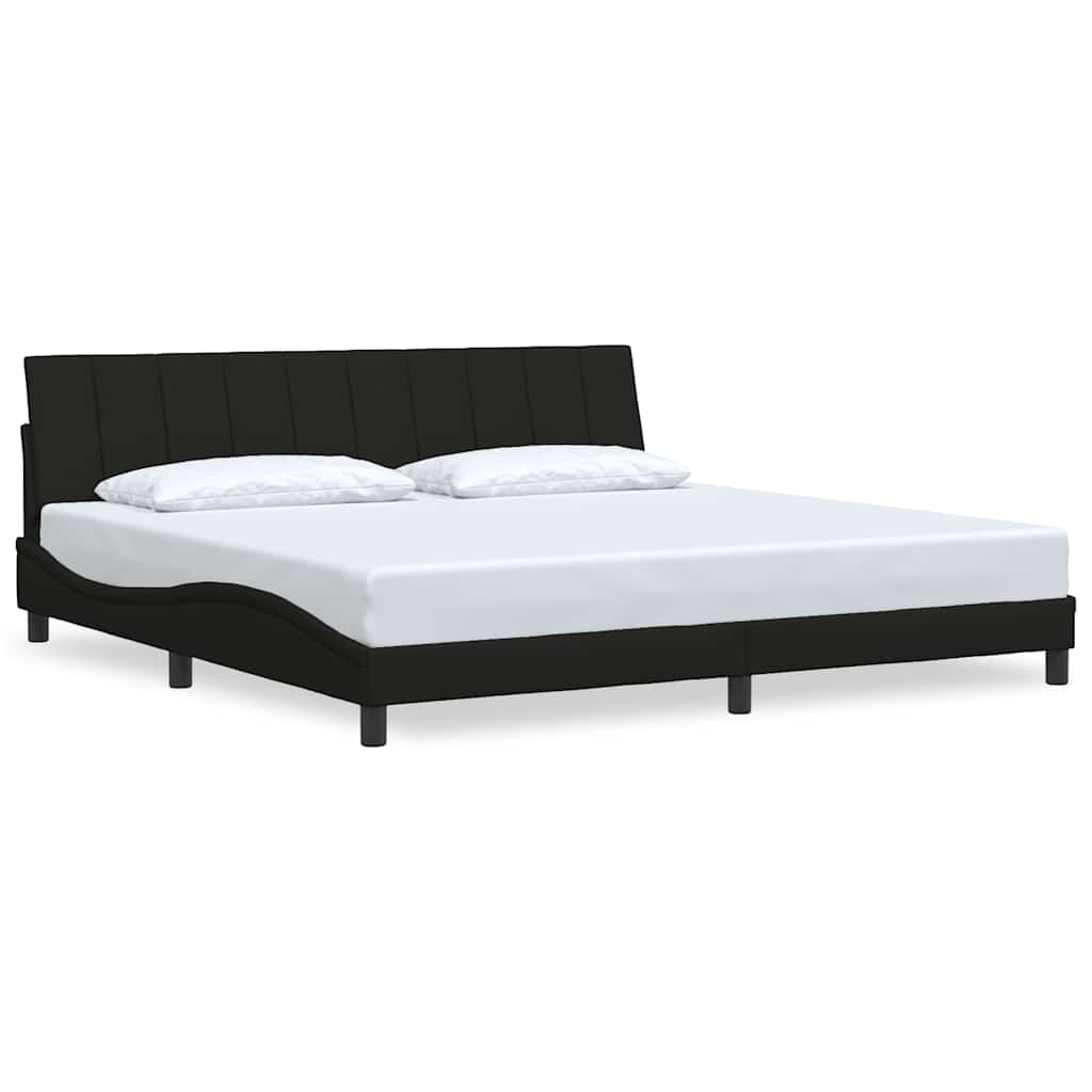 vidaXL Bettgestell ohne Matratze "Hanko" Schwarz 200x200 cm Stoff