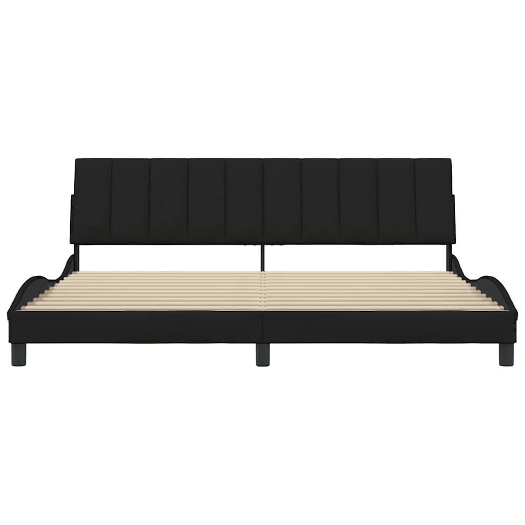vidaXL Bettgestell ohne Matratze "Hanko" Schwarz 200x200 cm Stoff