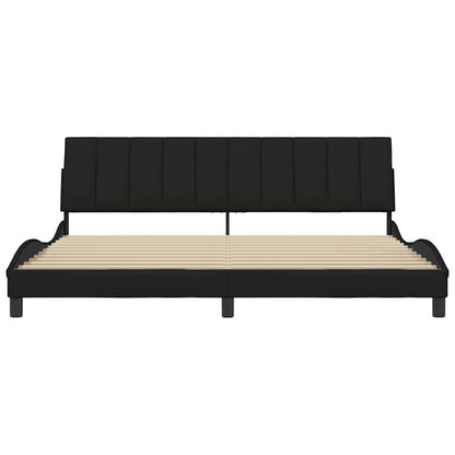 vidaXL Bettgestell ohne Matratze "Hanko" Schwarz 200x200 cm Stoff