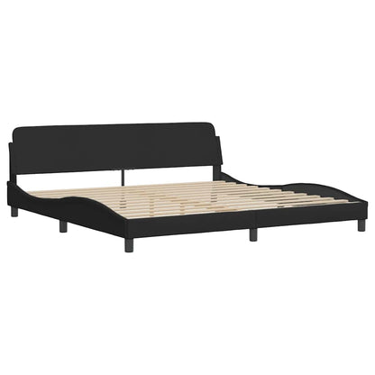 vidaXL Bettgestell ohne Matratze "Hanko" Schwarz 200x200 cm Stoff