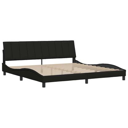 vidaXL Bettgestell ohne Matratze "Hanko" Schwarz 200x200 cm Stoff