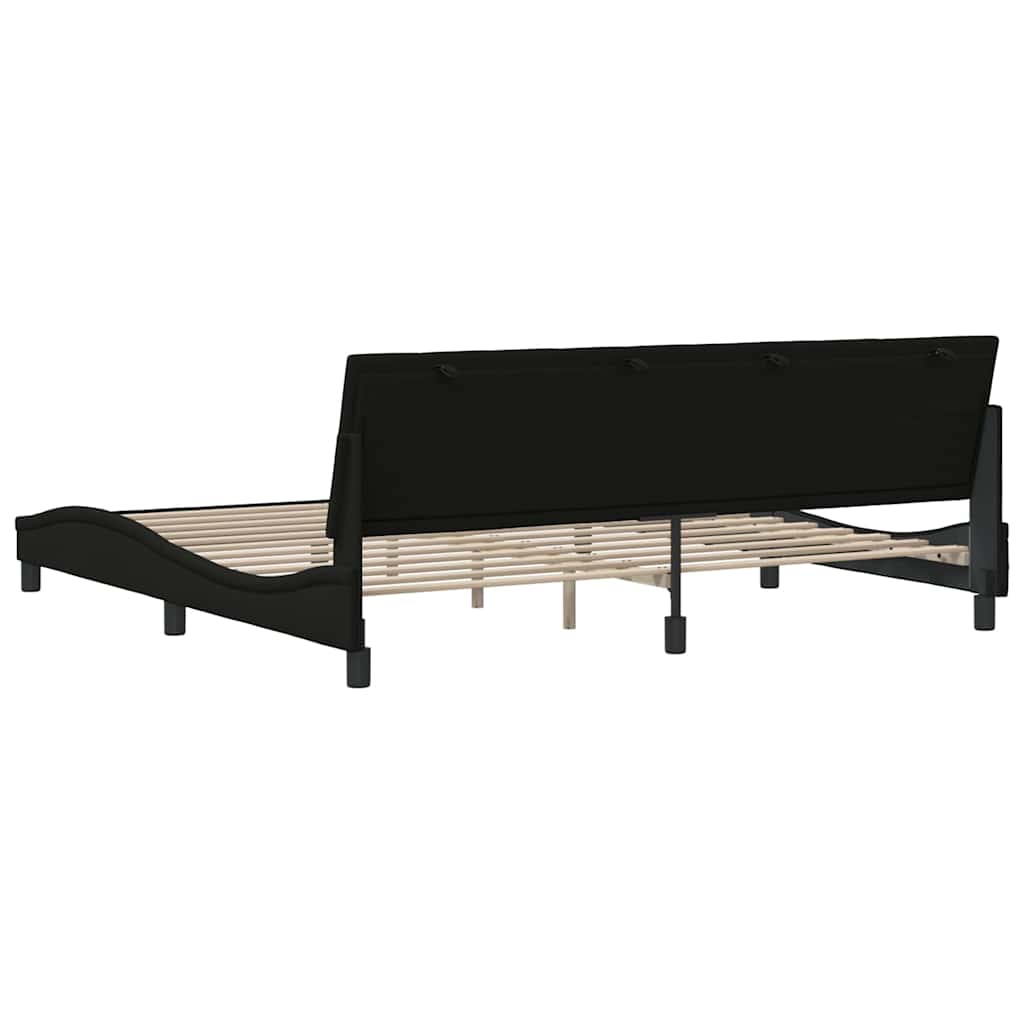 vidaXL Bettgestell ohne Matratze "Hanko" Schwarz 200x200 cm Stoff