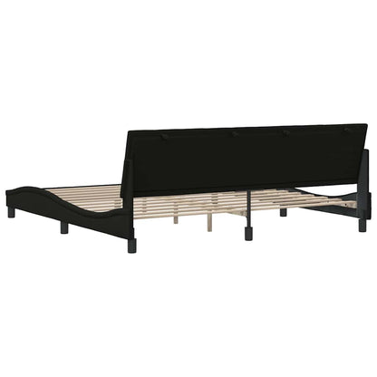 vidaXL Bettgestell ohne Matratze "Hanko" Schwarz 200x200 cm Stoff