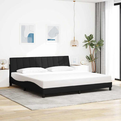 vidaXL Bettgestell ohne Matratze "Hanko" Schwarz 200x200 cm Stoff
