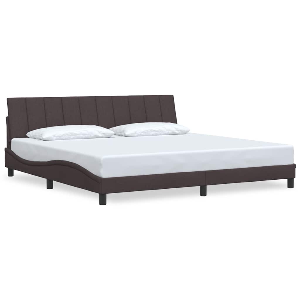 vidaXL Bettgestell ohne Matratze "Hanko" Dunkelbraun 200x200 cm Stoff