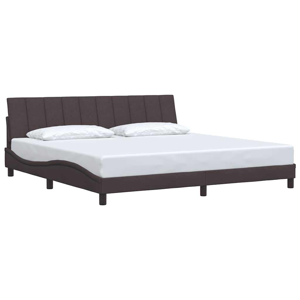 vidaXL Bettgestell ohne Matratze "Hanko" Dunkelbraun 200x200 cm Stoff