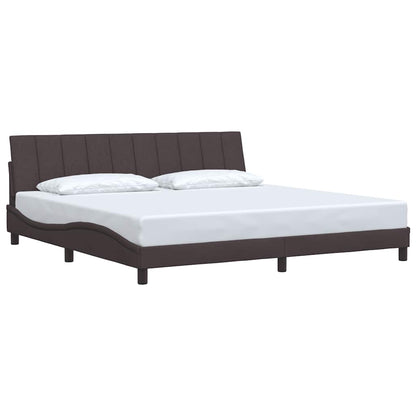 vidaXL Bettgestell ohne Matratze "Hanko" Dunkelbraun 200x200 cm Stoff