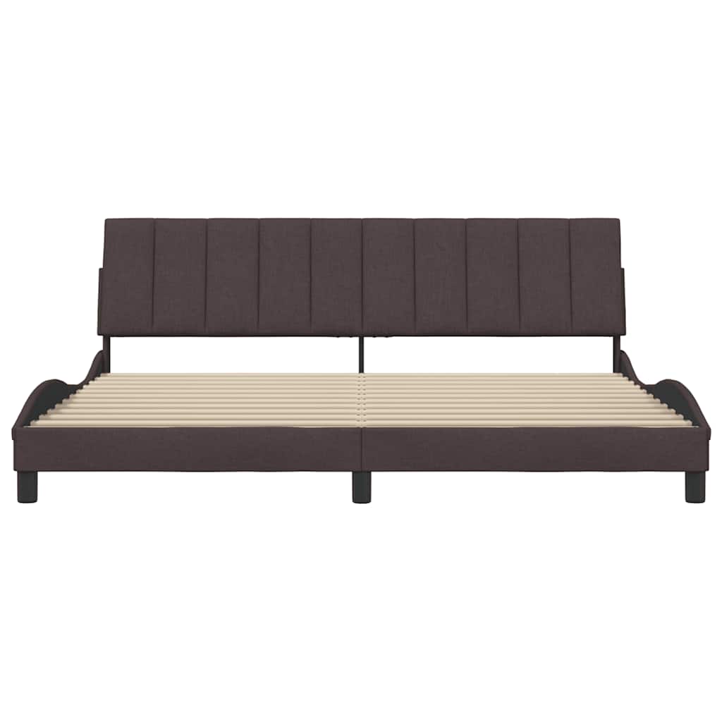 vidaXL Bettgestell ohne Matratze "Hanko" Dunkelbraun 200x200 cm Stoff