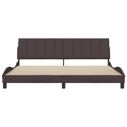 vidaXL Bettgestell ohne Matratze "Hanko" Dunkelbraun 200x200 cm Stoff