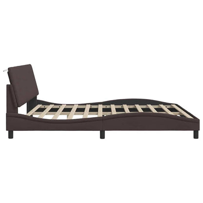 vidaXL Bettgestell ohne Matratze "Hanko" Dunkelbraun 200x200 cm Stoff