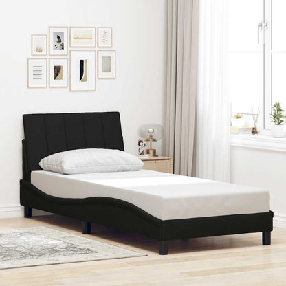 vidaXL Bettgestell ohne Matratze "Hanko" Schwarz 80x200 cm Stoff