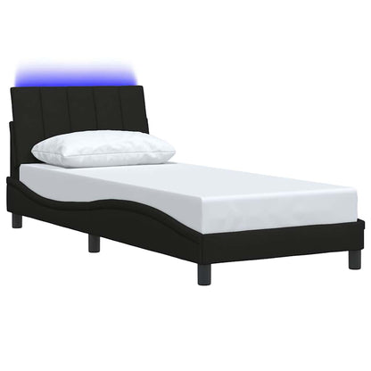 vidaXL Bettgestell ohne Matratze "Hanko" Schwarz 80x200 cm Stoff