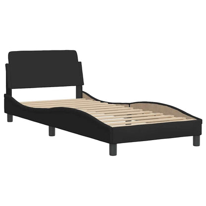 vidaXL Bettgestell ohne Matratze "Hanko" Schwarz 80x200 cm Stoff