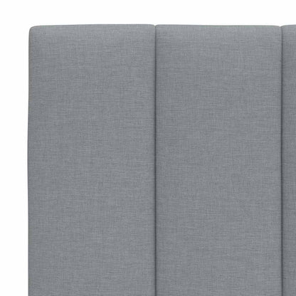 vidaXL Bettgestell ohne Matratze "Hanko" Hellgrau 90x190 cm Stoff