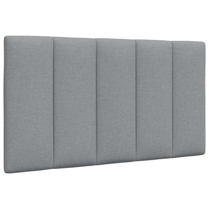 vidaXL Bettgestell ohne Matratze "Hanko" Hellgrau 90x190 cm Stoff