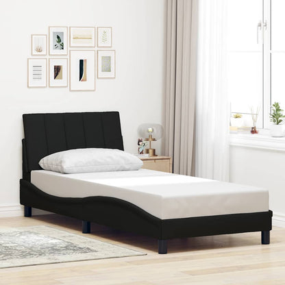vidaXL Bettgestell ohne Matratze "Hanko" Schwarz 90x190 cm Stoff