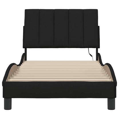 vidaXL Bettgestell ohne Matratze "Hanko" Schwarz 90x190 cm Stoff