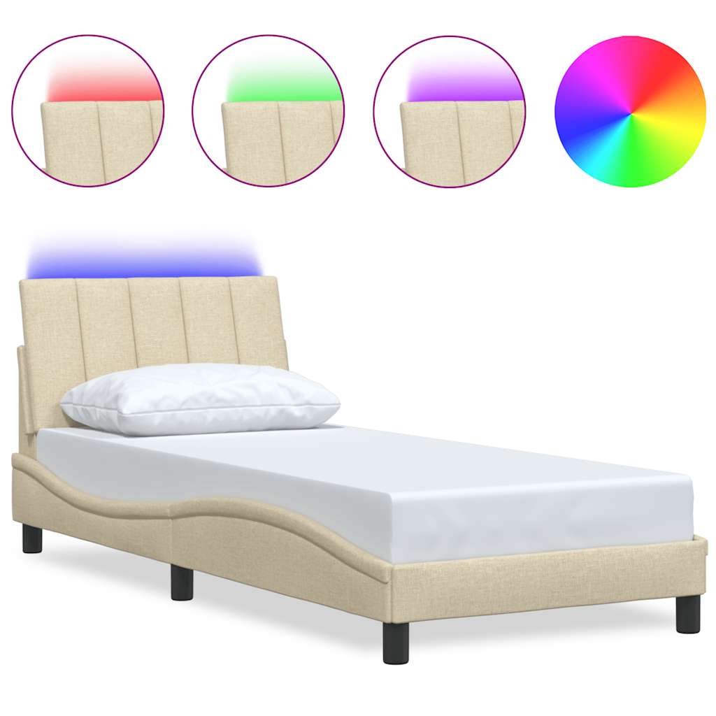 vidaXL Bettgestell ohne Matratze "Hanko" Blau 90x190 cm Stoff