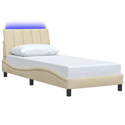vidaXL Bettgestell ohne Matratze "Hanko" Blau 90x190 cm Stoff